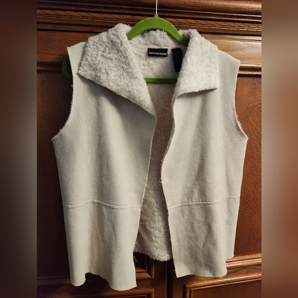 Faux suede vest
